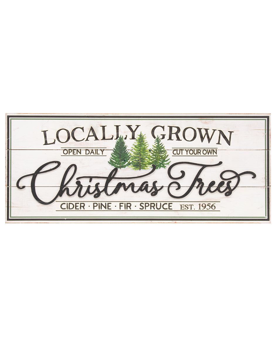 Col House Design - Weathered Locally Grown Christmas Trees Sign