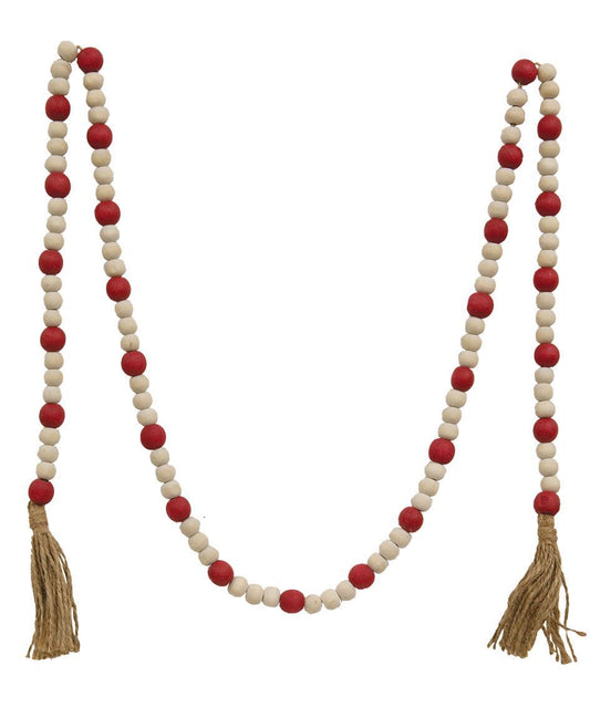 Col House Designs - Red & Natural Bead Garland