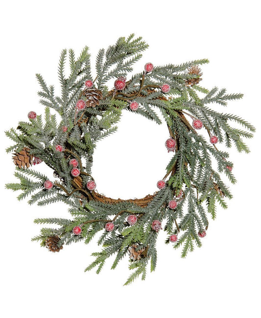 Col House Designs - 12" Mountain Pine Wreath With Berries