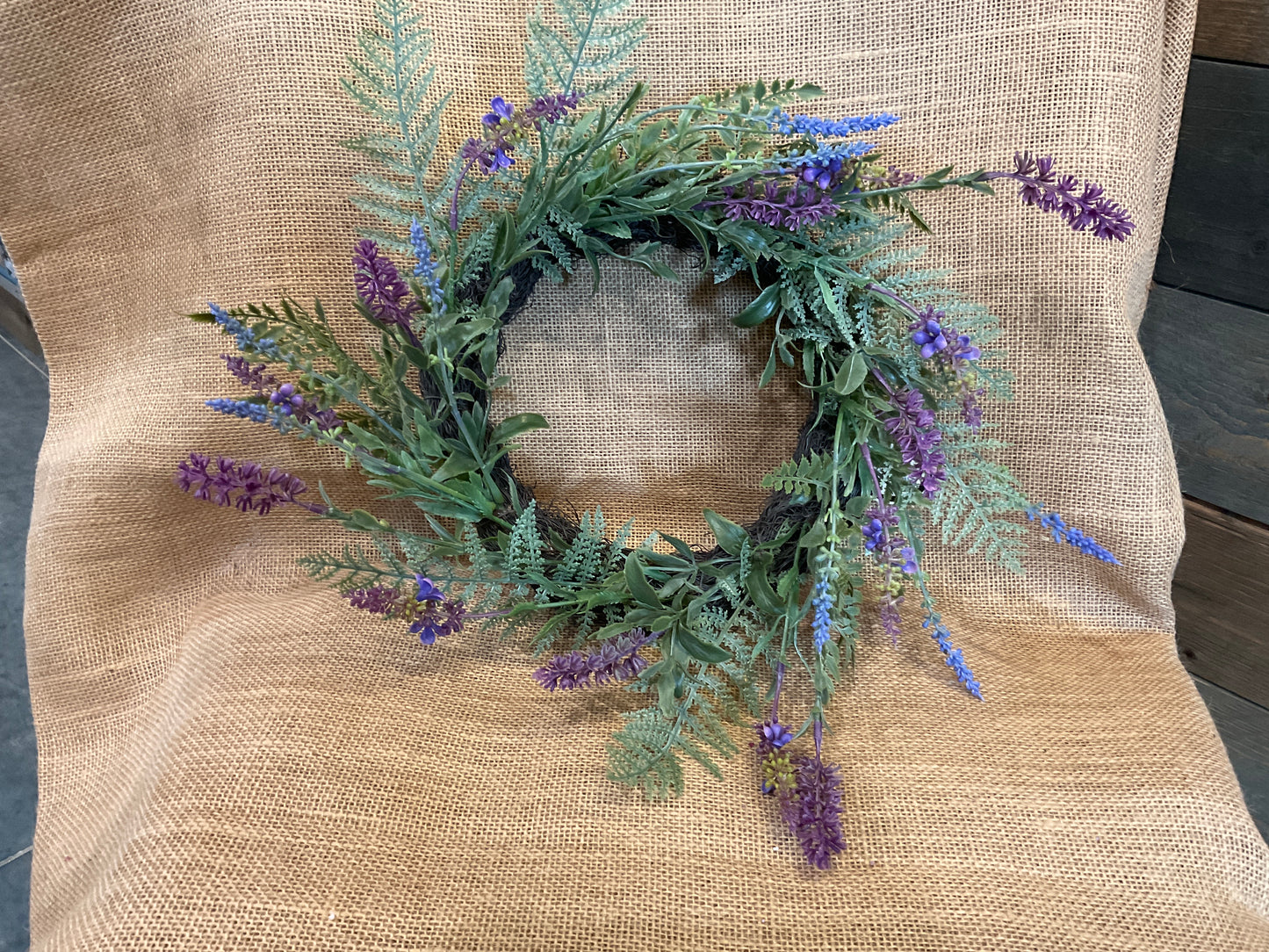 Ragon House - 16” Lavender & Fern Candle Ring