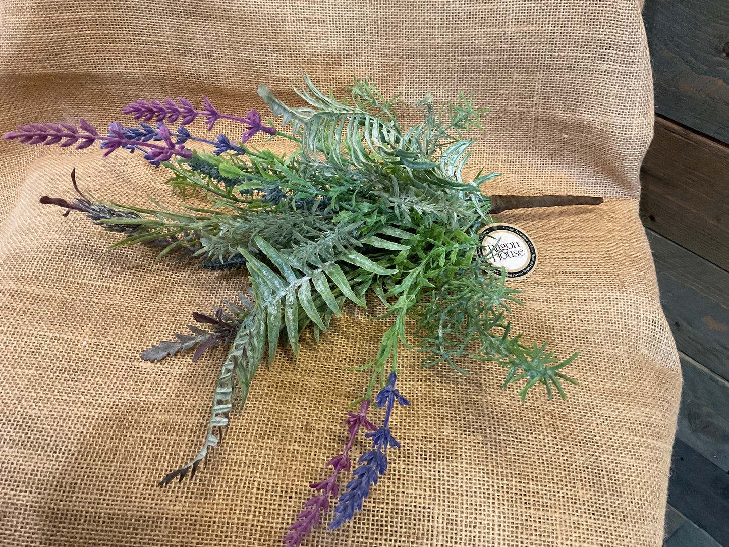 Ragon House - 18” Lavender & Fern Bush