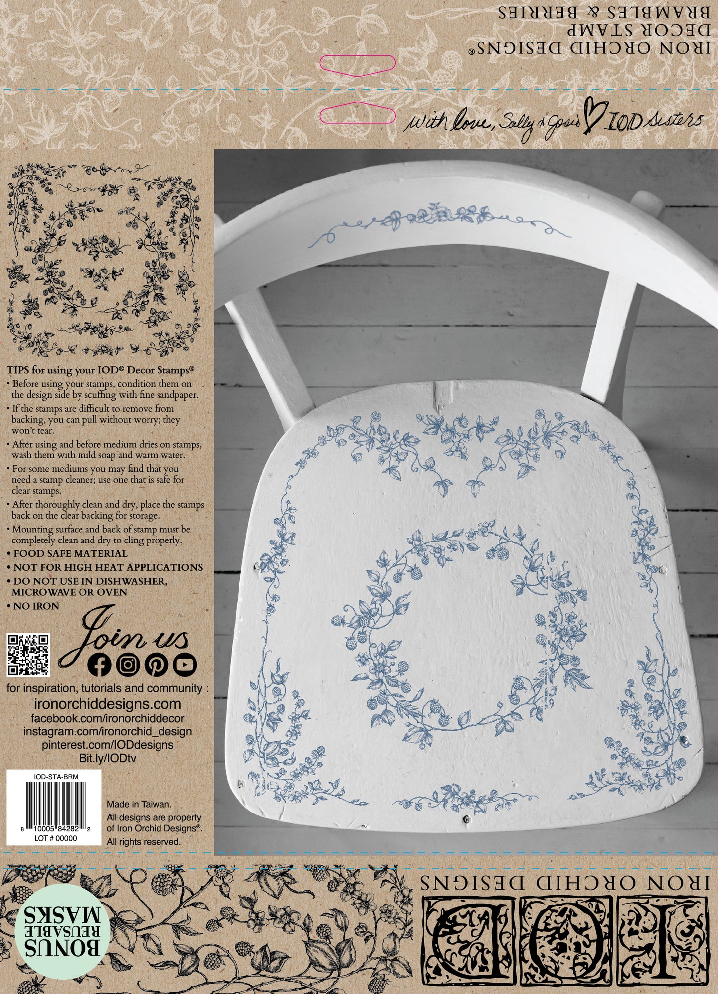 IOD Decor Stamp - Brambles & Berries