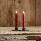 Ragon House - 6 3/4” Moving Flame Red Taper Candle - Set of 2