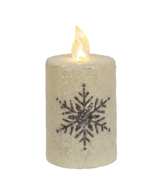 Col House - Glitter Snowflake Timer Pillar