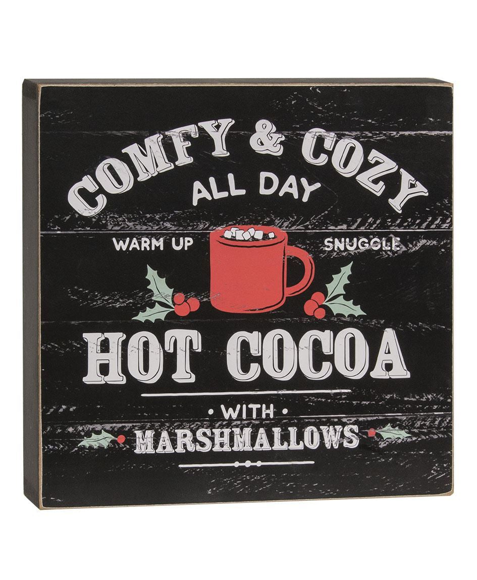 Col House Designs - ‘Comfy & Cozy All Day’ Vintage Christmas Ad Box Sign