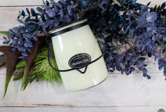 Milkhouse Candle Company - Creamery Collection Butter Jar - Mountain Rain