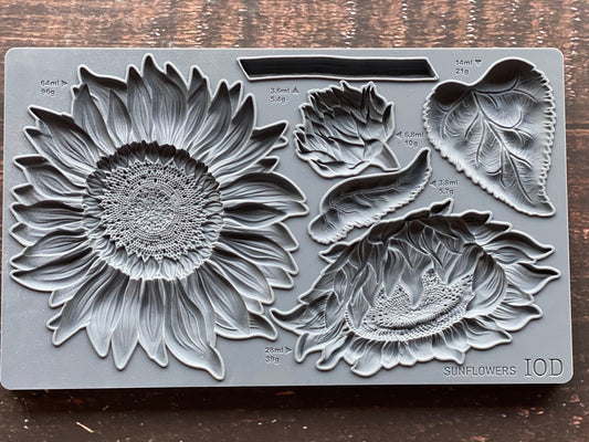 IOD Mould - Sunflowers