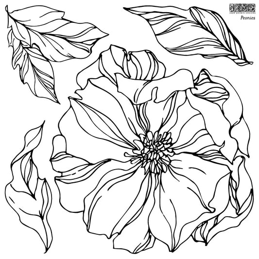 IOD Decor Stamp - Peonies