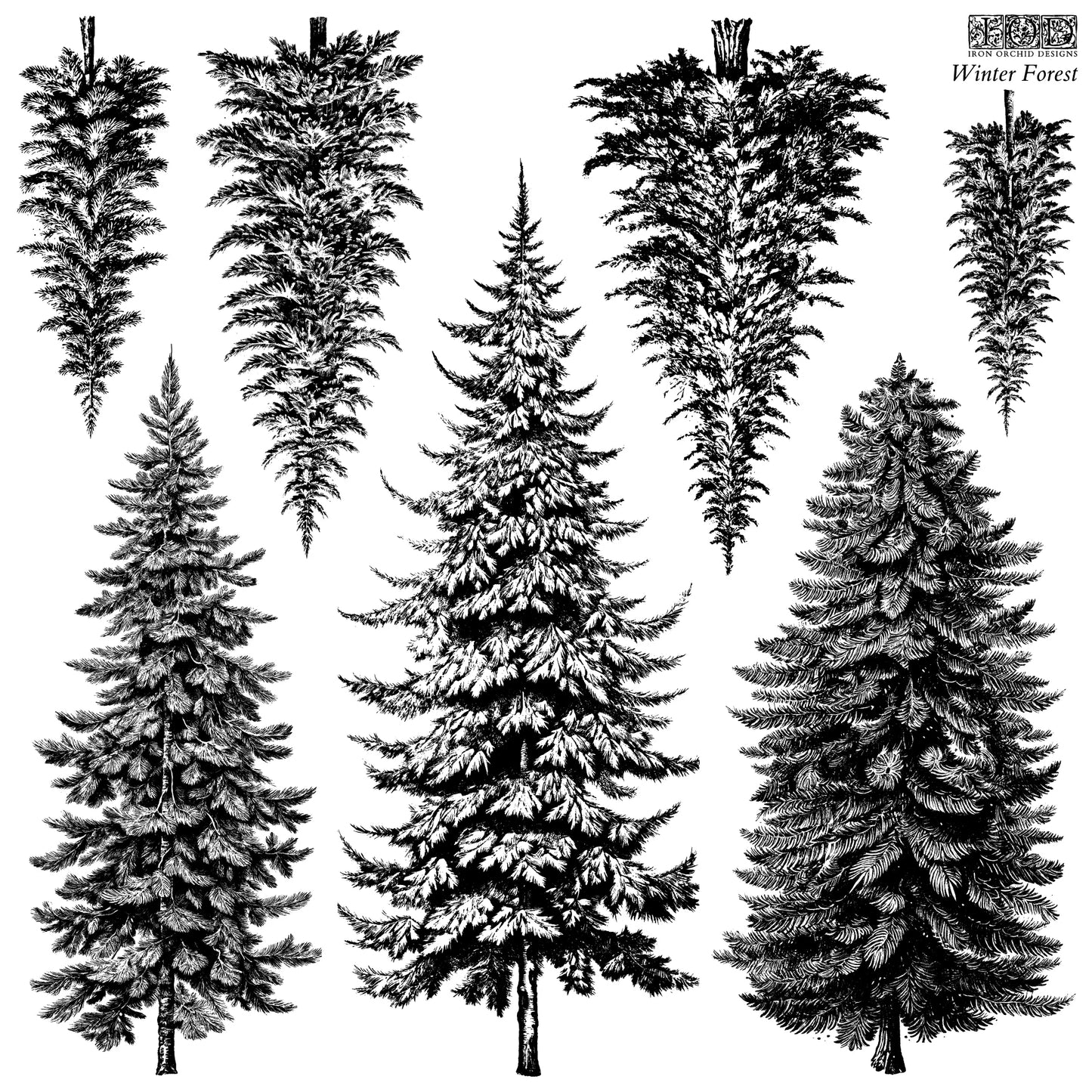 IOD Decor Stamp - Winter Forest