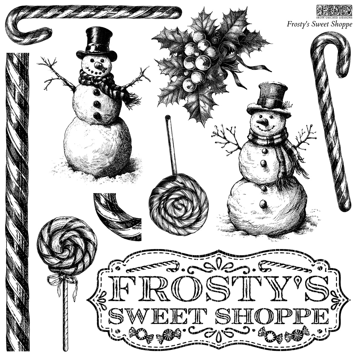 IOD Decor Stamp - Frosty’s Sweet Shoppe