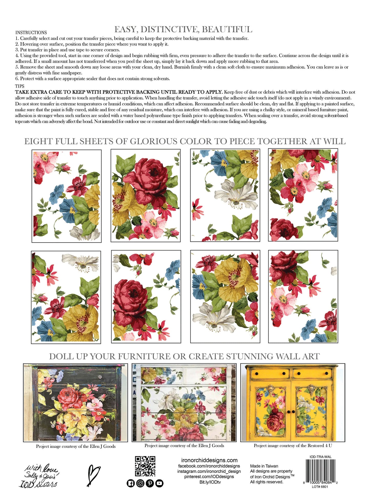 IOD Transfer - Wall Flower