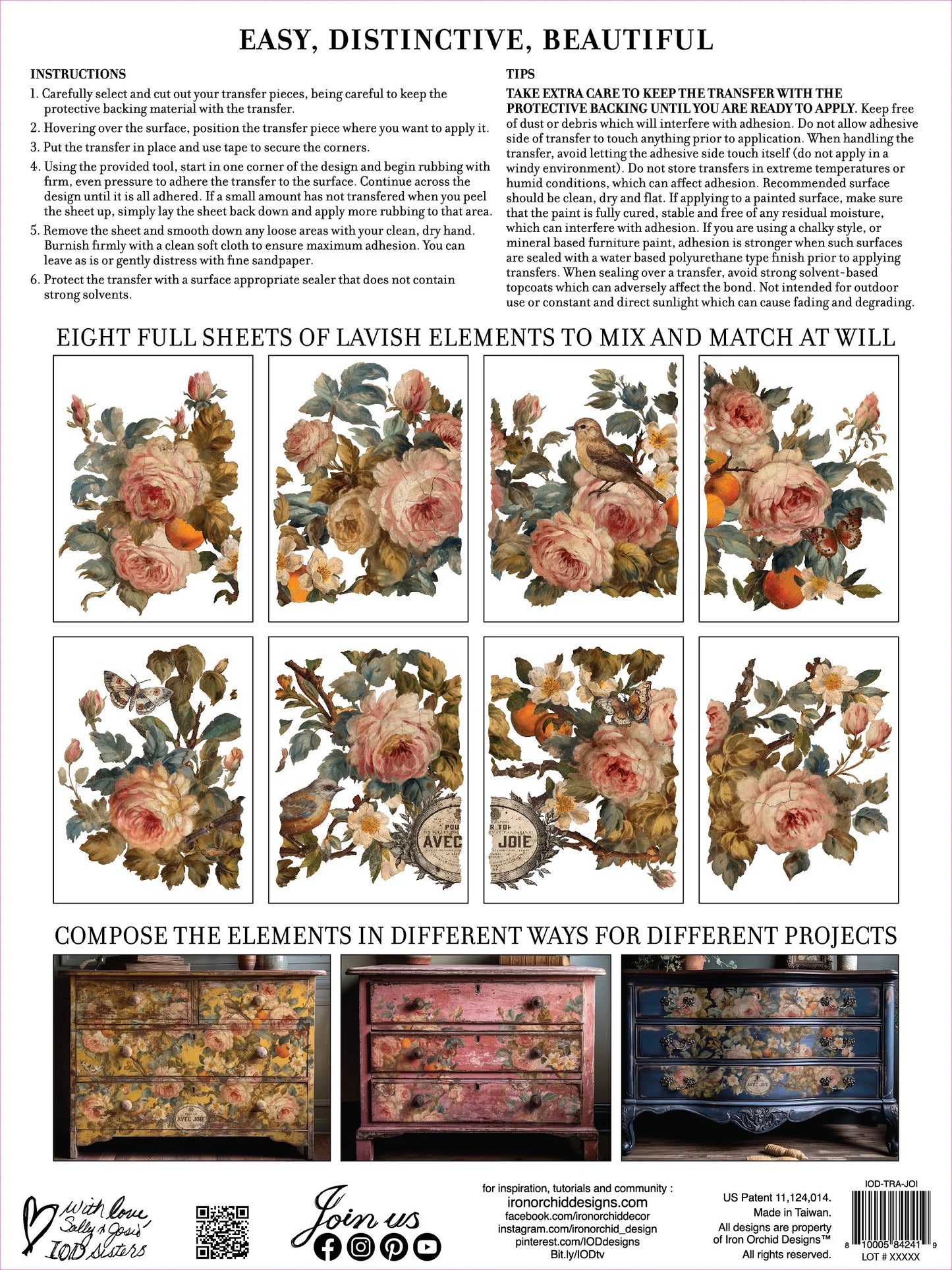 IOD Transfer - Joie des Roses