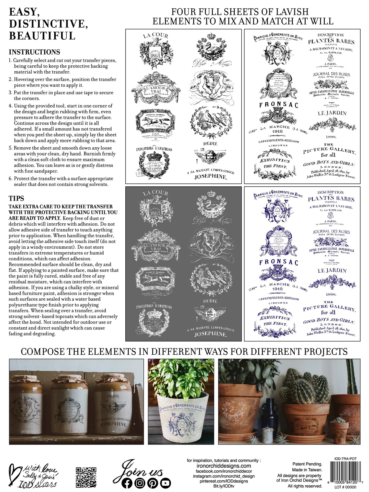IOD Transfer - Traditional Pots