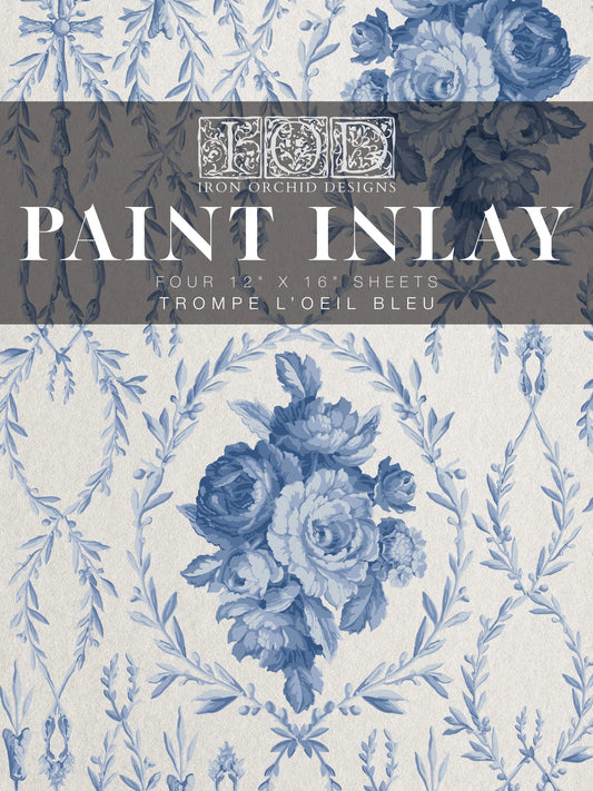 IOD Paint Inlay - Trompe L’oeil Blue