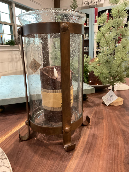 Park Designs - Tall Strap Metal Pillar Holder