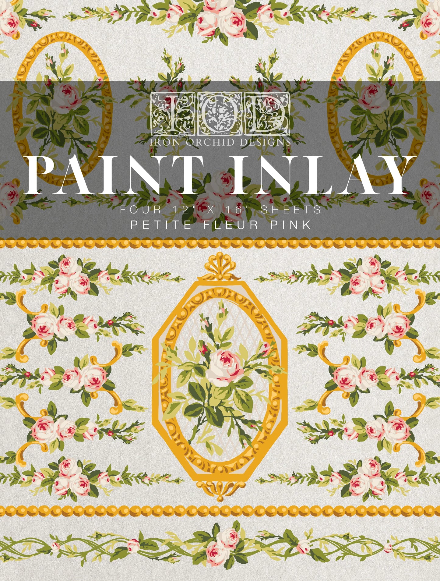 IOD Paint Inlay - Petite Fleur Pink