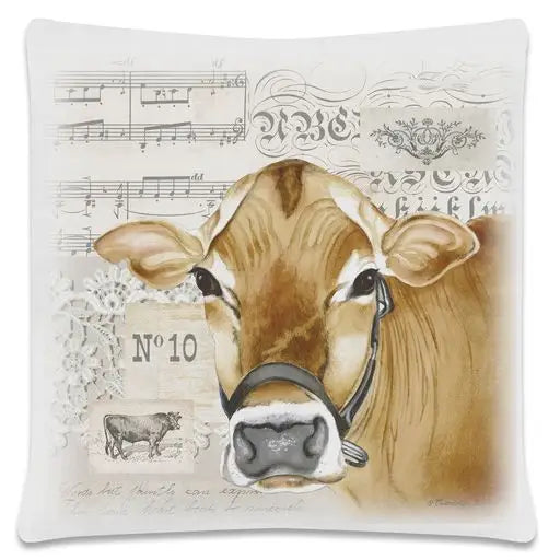 Heritage Lace - Farmhouse Country Life Cow Pillow