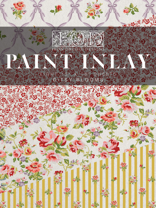IOD Paint Inlay - Ditsy Blooms