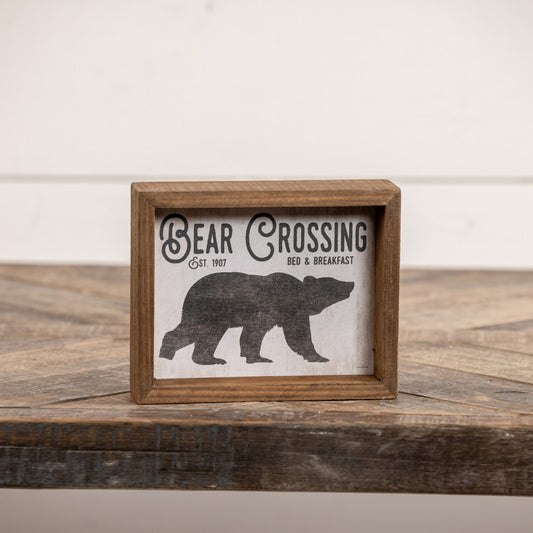 Ragon House - Bear Crossing Tabletop Sign