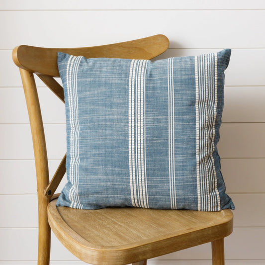 Audrey’s - Blue Woven Stripe Pillow