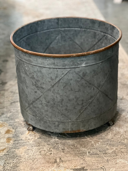 Ragon House - Galvanized Footed Planter
