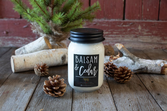 Milkhouse Candle Company - Farmhouse Mason Jar - Balsam & Cedar