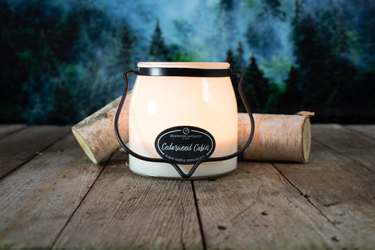 Milkhouse Candle Company - Creamery Collection Butter Jar - Cedarwood Cabin