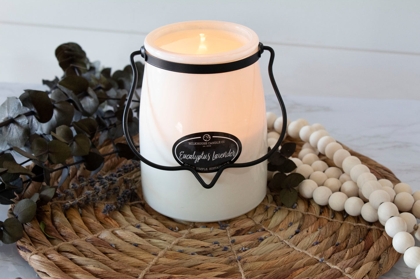 Milkhouse Candle Company - Creamery Collection Butter Jar - Eucalyptus Lavender