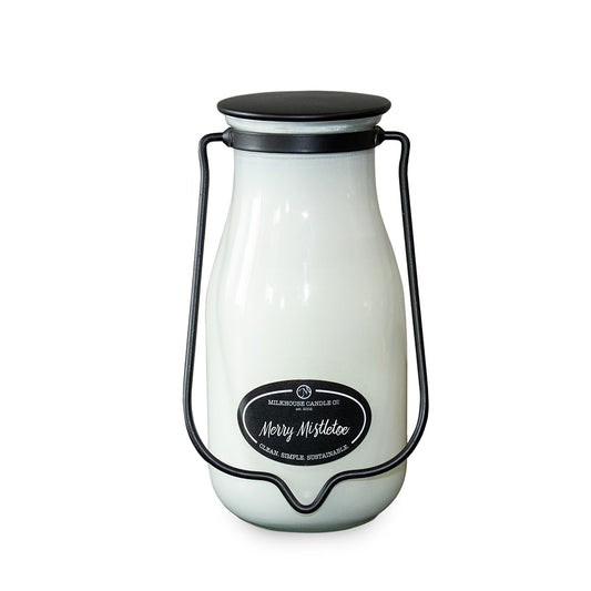 Milkhouse Candle Company - 14oz. Milkbottle Jar - Merry Mistletoe