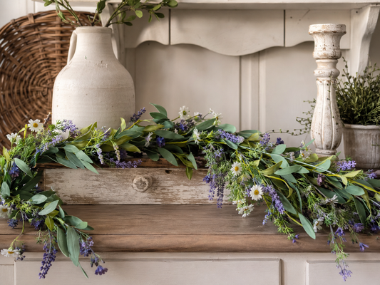 Ragon House - 6’ Purple & White Spring Garland