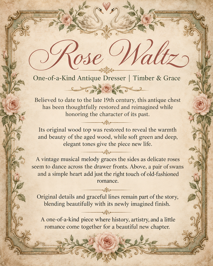 Timber & Grace - Vintage Designer Dresser - Rose Waltz