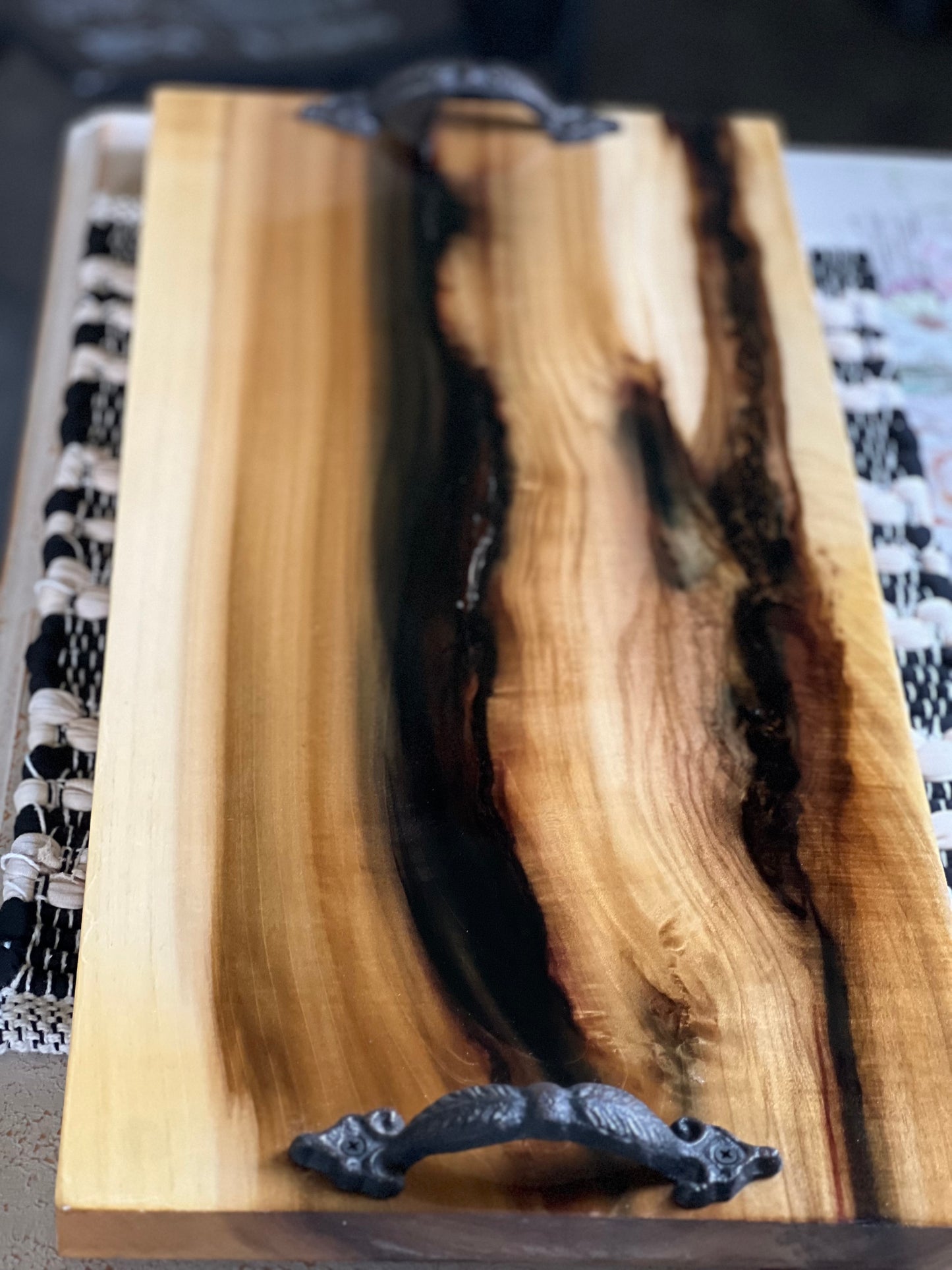 Timber & Grace - Epoxy Coated Rustic Tray