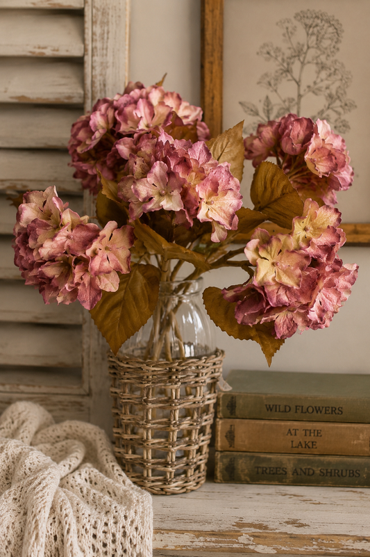 Ragon House - 13” Light Mauve Hydrangea Stem