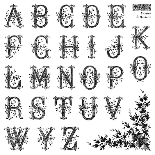 IOD Decor Stamp - Dessins de Broderie