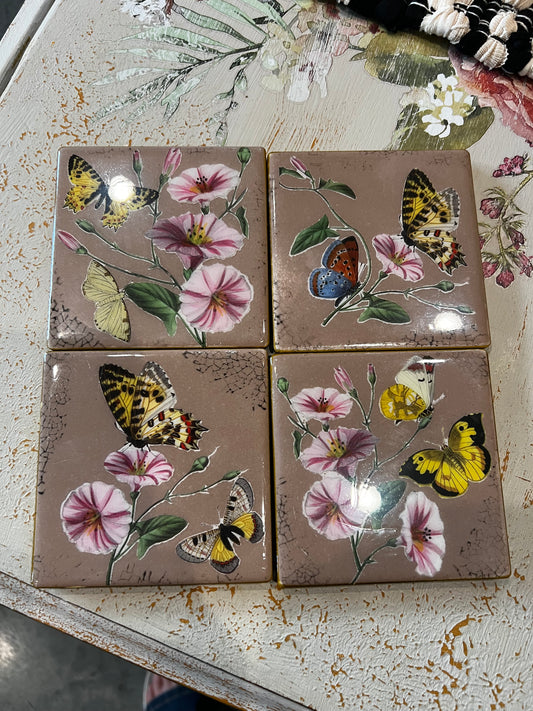 Timber & Grace - Whimsical Butterflies Coaster Set
