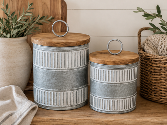 Ragon House - Galvanized Farmhouse Canister Set
