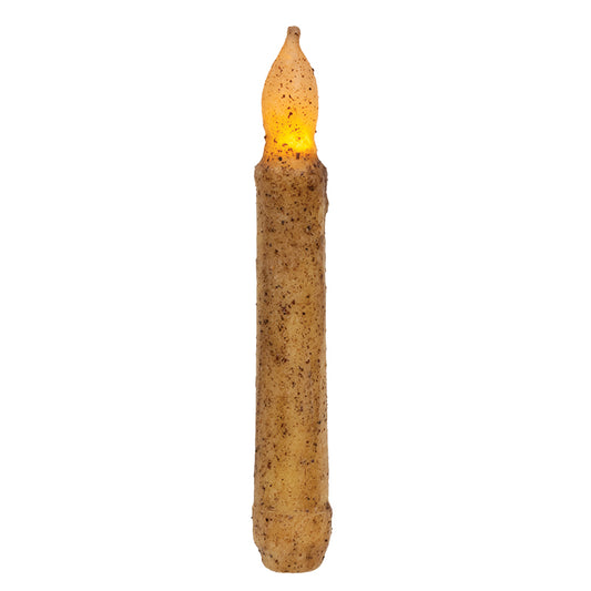 The Hearthside Collection - 6” Burnt Ivory Timer Taper
