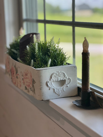 Timber & Grace - Decorative Antique Sewing Drawer With Roses