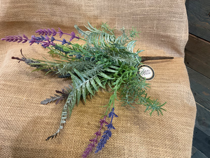Ragon House - 18” Lavender & Fern Bush