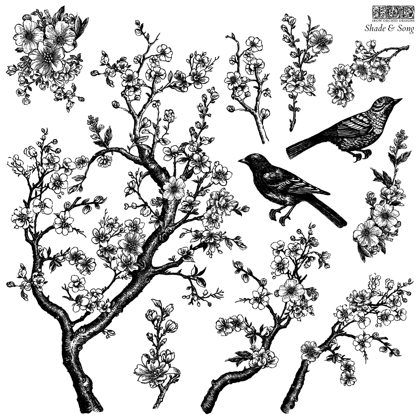IOD Decor Stamp - Shade & Song
