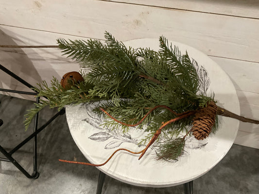 Saybrook - 29” Rustic Cedar & Pine Bell Spray