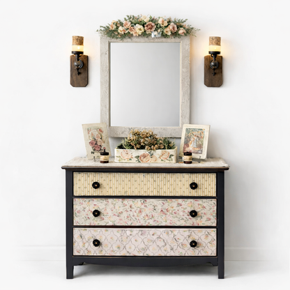 Vintage Floral Dresser by Timber & Grace
