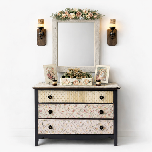 Vintage Floral Dresser by Timber & Grace