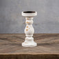 Ragon House - 8.5” Aged White Candle Holder