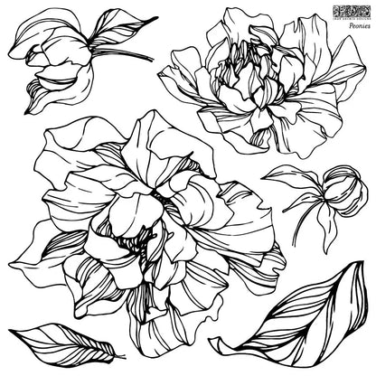 IOD Decor Stamp - Peonies
