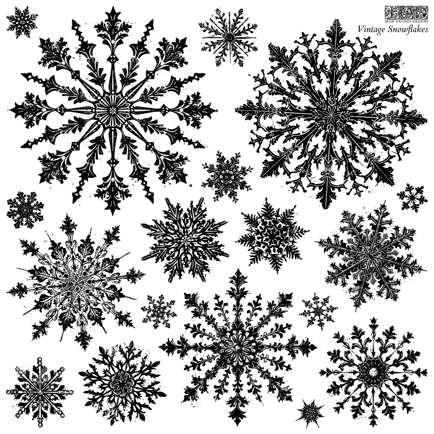 IOD Decor Stamp - Vintage Snowflakes