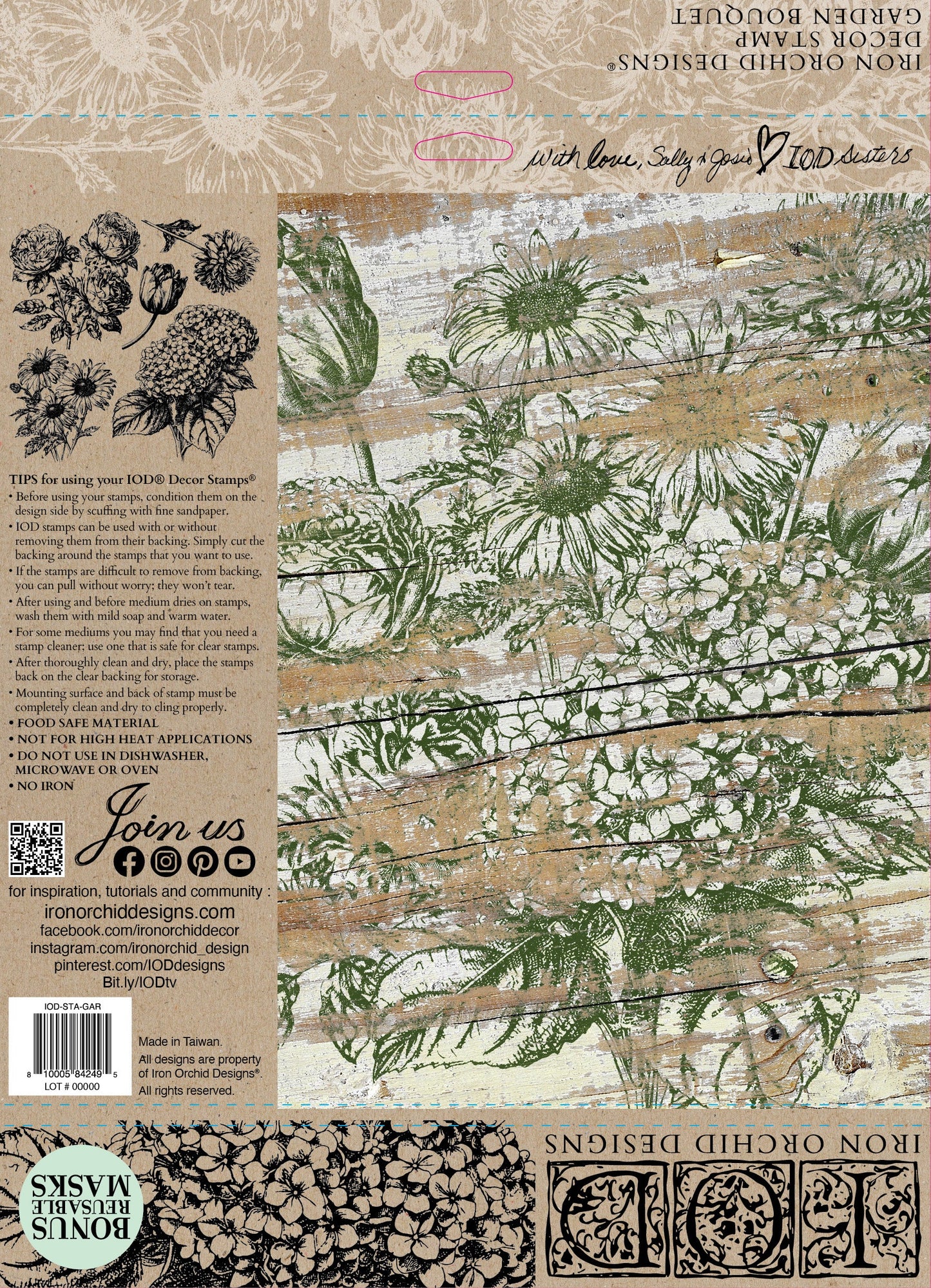 IOD Decor Stamp - Garden Bouquet