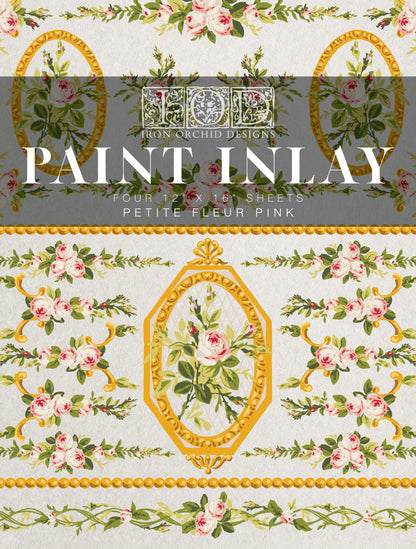 IOD Paint Inlay - Petite Fleur Pink