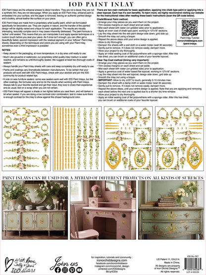 IOD Paint Inlay - Petite Fleur Pink