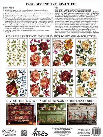 IOD Transfer - Collage de Fleurs